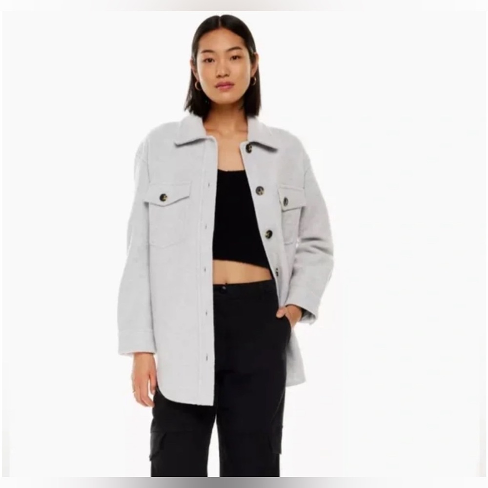 WILFRED GANNA SHIRT JACKET HEATHER GREY